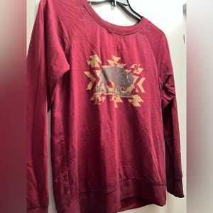 Maroon Panhandle Buffalo Western Long Sleeve Shirt